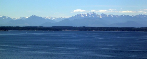 Olympic Mountains from Carkeek Park